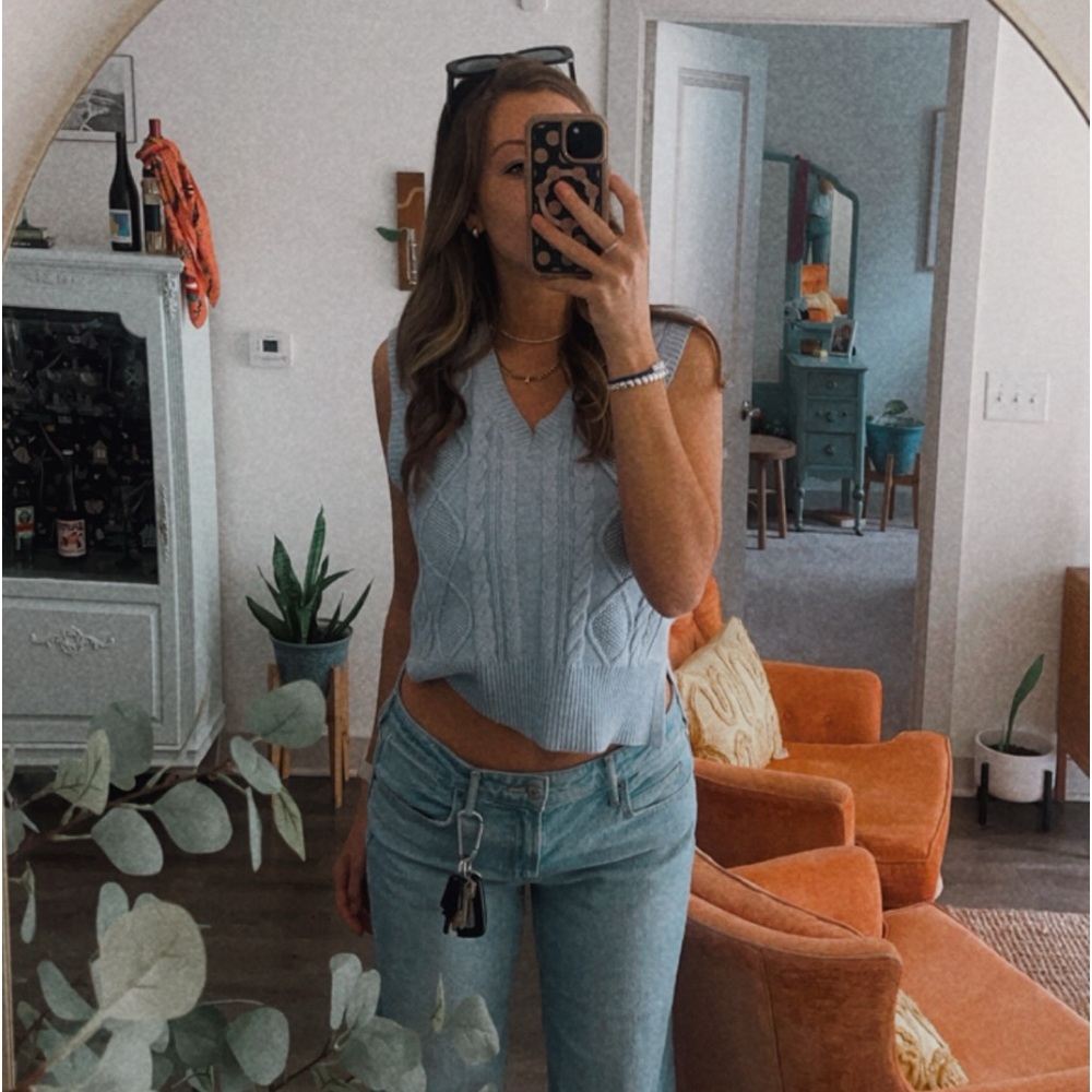 Baby blue sweater vest